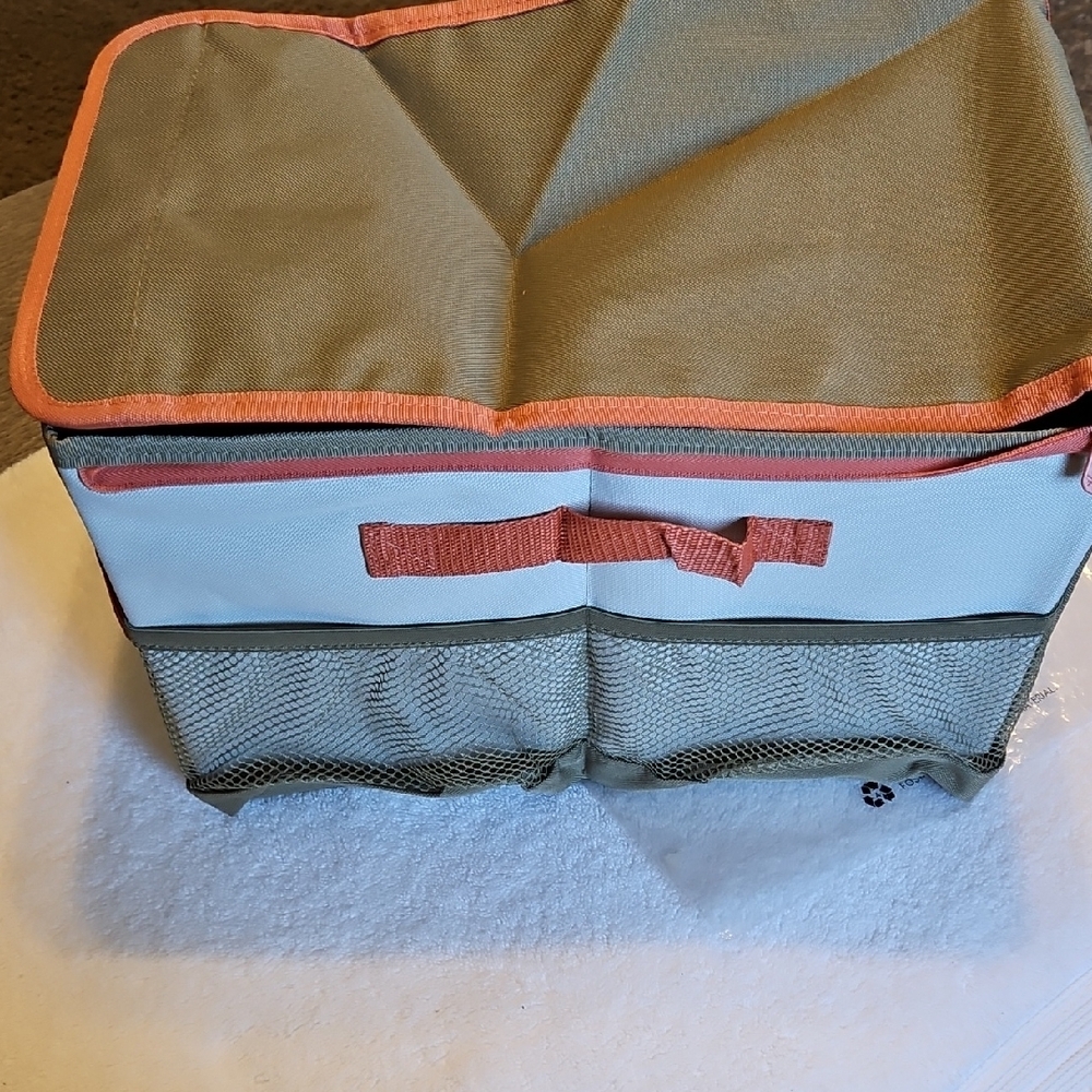Thirty-One Gray and Orange Storage Bin - Picture 6 of 10